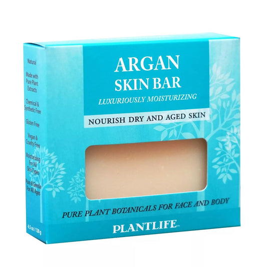 Plantlife Argan Bar Soap – Moisturizing, Soothing, Handcrafted, Plant-Based – Made in California, 4oz