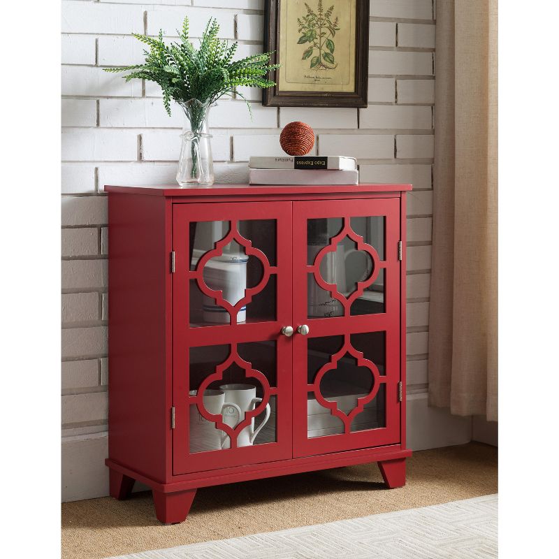 Kings Brand Furniture Roanoke Wood Buffet Cabinet Console Table, Red