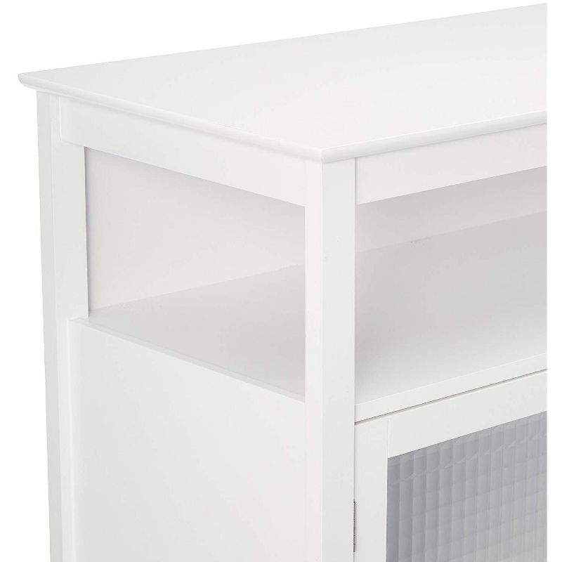 Kings Brand Furniture Peracino 2-Door Sideboard Buffet Storage Cabinet, Kitchen Accent Cabinet, White