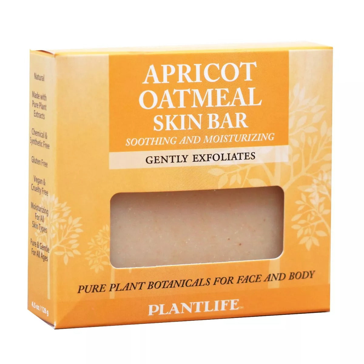 Plantlife Apricot Oatmeal Bar Soap – Moisturizing, Soothing, Handcrafted, Plant-Based