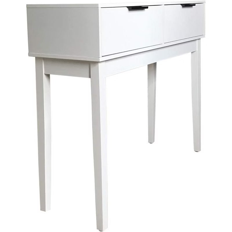 Kings Brand Furniture - Atmore Modern Console Sofa Entry Table with 2 Storage Drawers, White