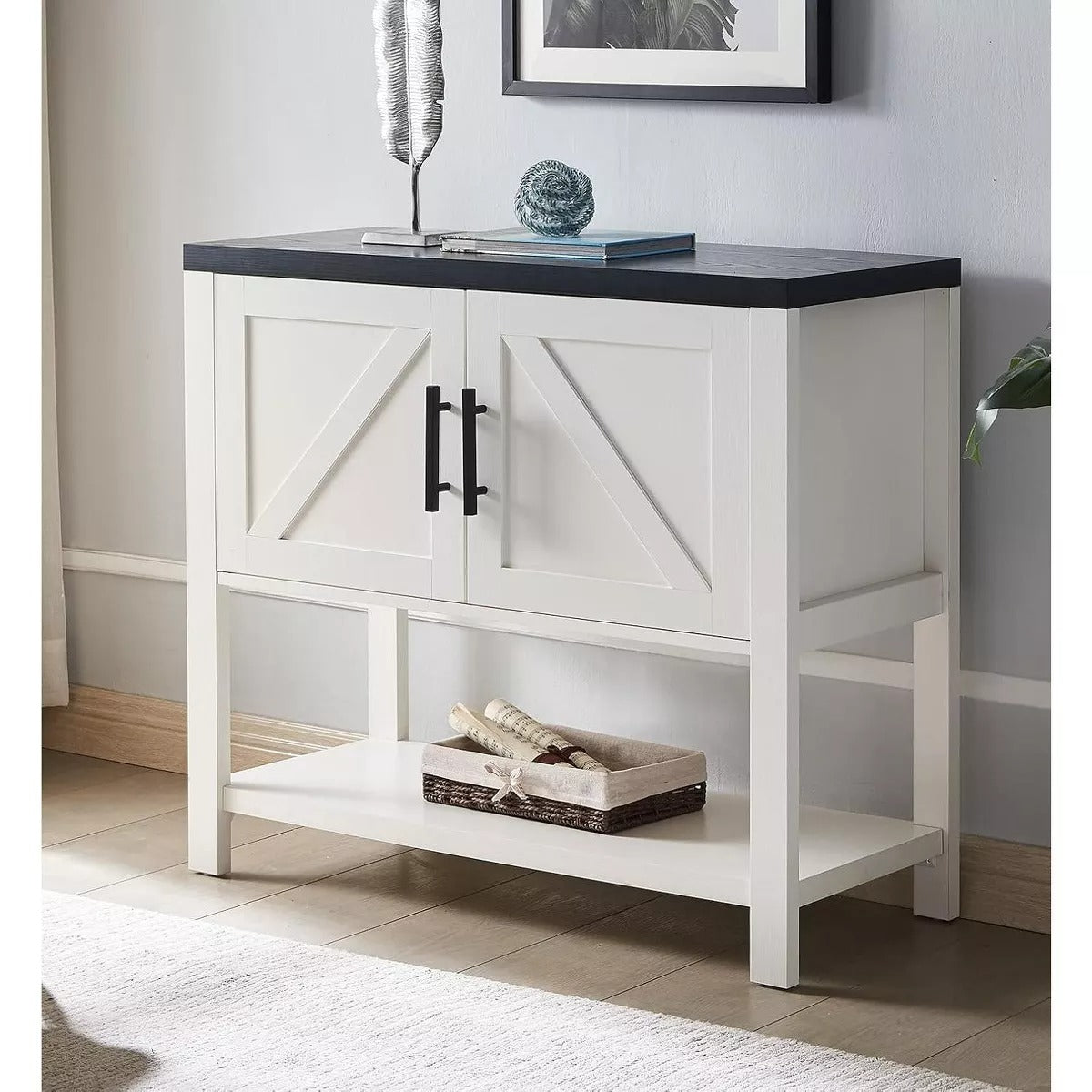 Kings Brand Furniture - Teresa 2-Door Modern Console Table, Buffet Storage Cabinet