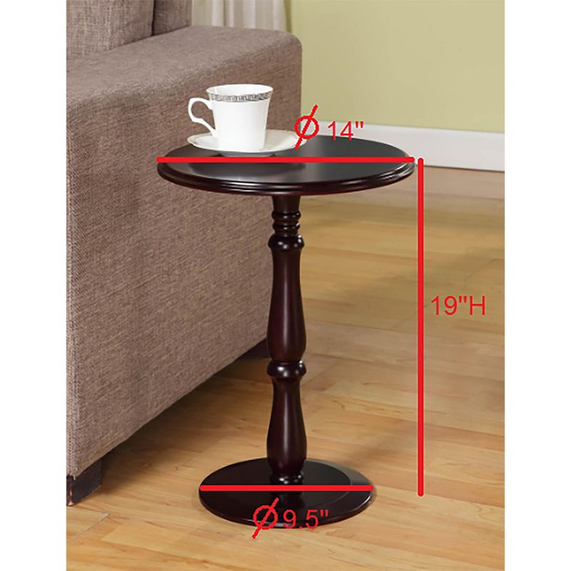 Kings Brand Furniture Londonio Wood Plant Stand Accent Side End Table, Dark Cherry