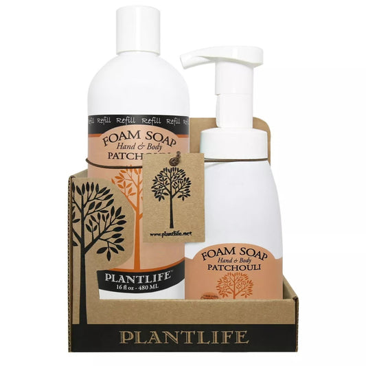 Plantlife Patchouli Foam Soap Value Set – Gentle, Moisturizing, Plant-Based for All Skin Types