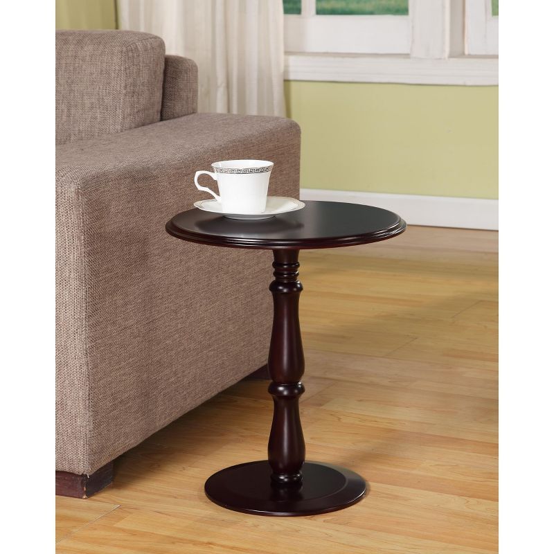 Kings Brand Furniture Londonio Wood Plant Stand Accent Side End Table, Dark Cherry