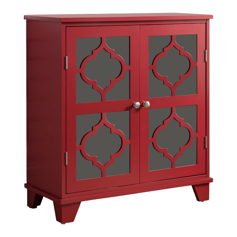 Kings Brand Furniture Roanoke Wood Buffet Cabinet Console Table, Red