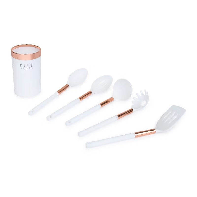 Elle Decor 6-Piece Nylon Silicone Kitchen Utensil Set