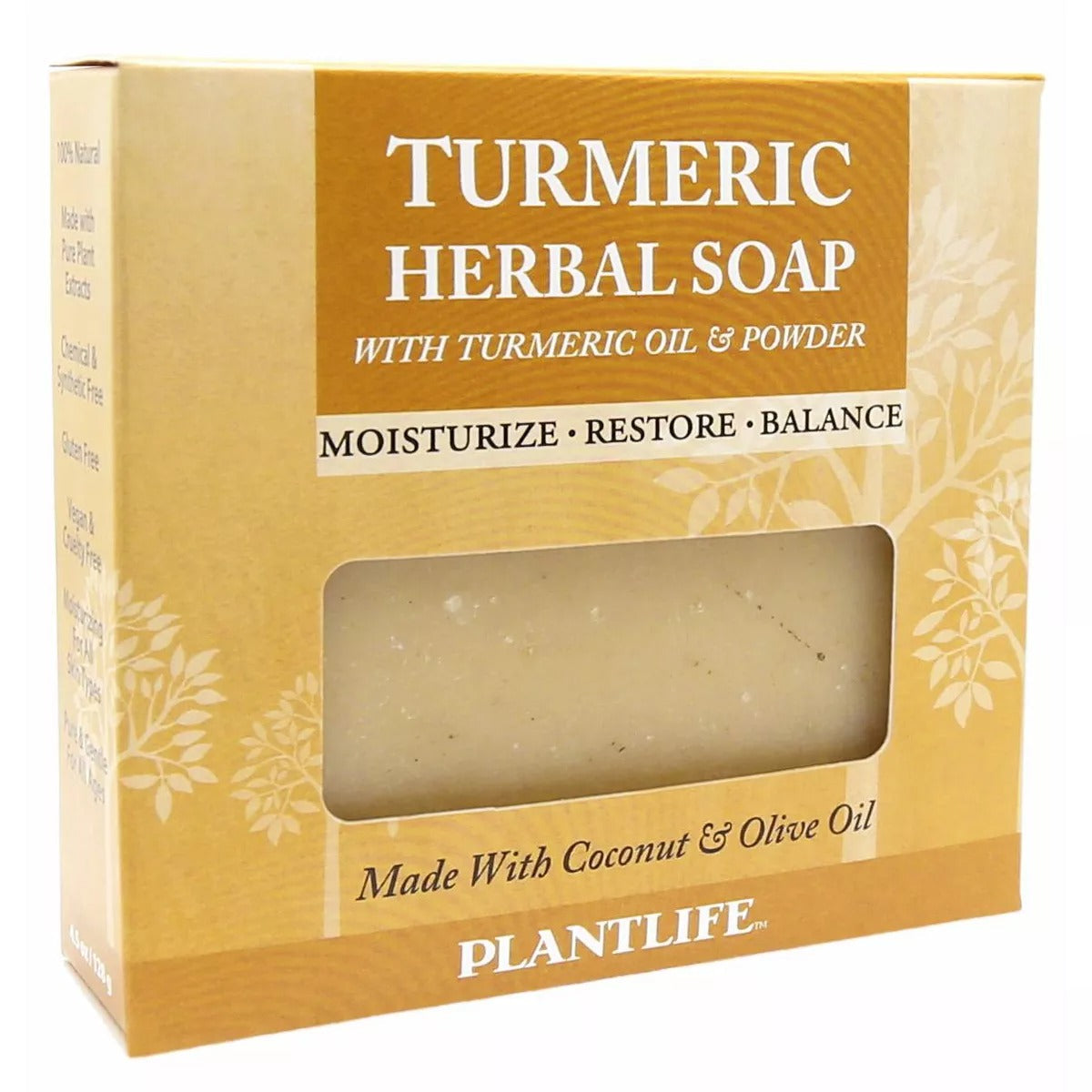 Plantlife Turmeric Bar Soap – Moisturizing, Soothing, Handcrafted, Plant-Based