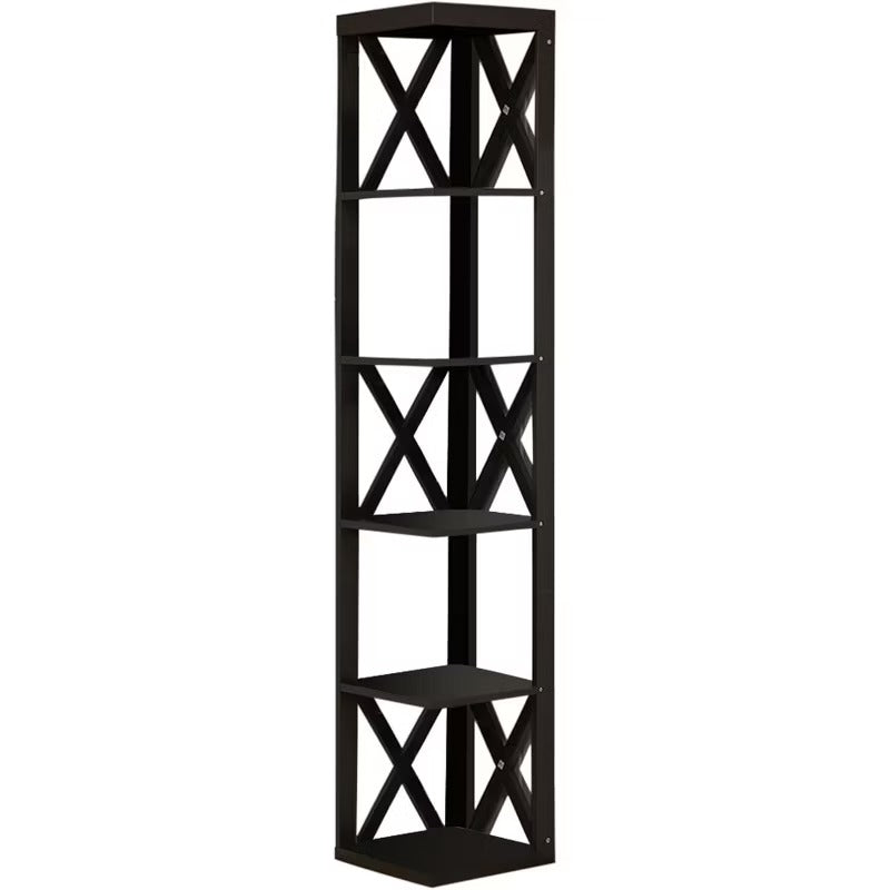 Kings Brand Furniture - Corner Unit 5 Tier Bookshelf/Bookcase Display Stand, Espresso