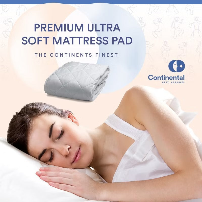 East Coast Bedding Waterproof 100% Cotton, Polyester Filled Fitted Mattress Pad Protector White