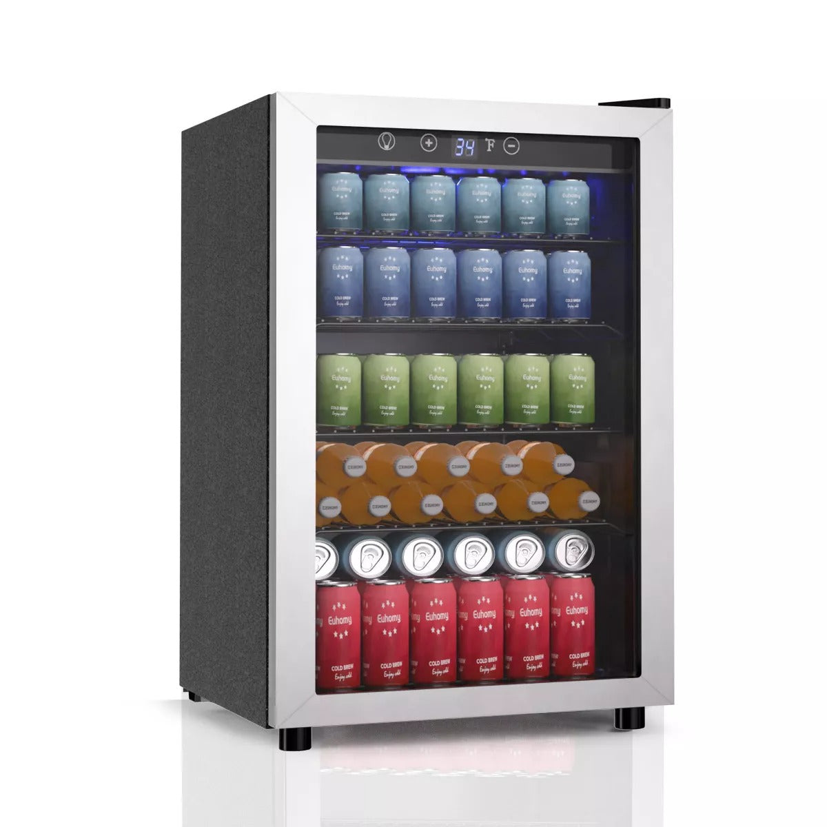 Simzlife Compact Beverage Refrigerator - 4.5 Cu. ft., Adjustable Shelves