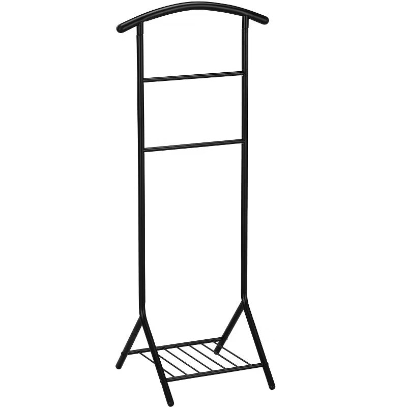 Kings Brand Furniture - Amos Black Metal Wardrobe Suit Valet Stand Organizer