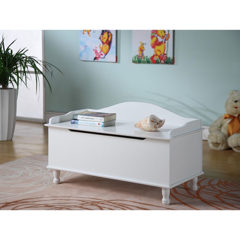 Kings Brand Furniture Applegate Storage Bench Toy Chest, White