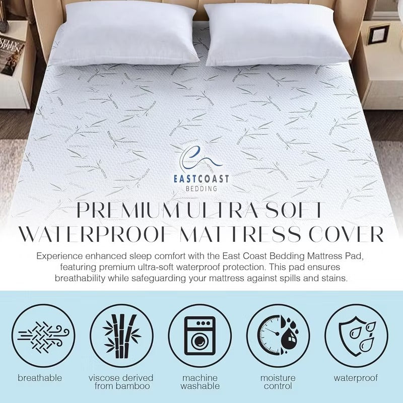 East Coast Bedding Viscose from Bamboo Fitted Mattress Pad Protector