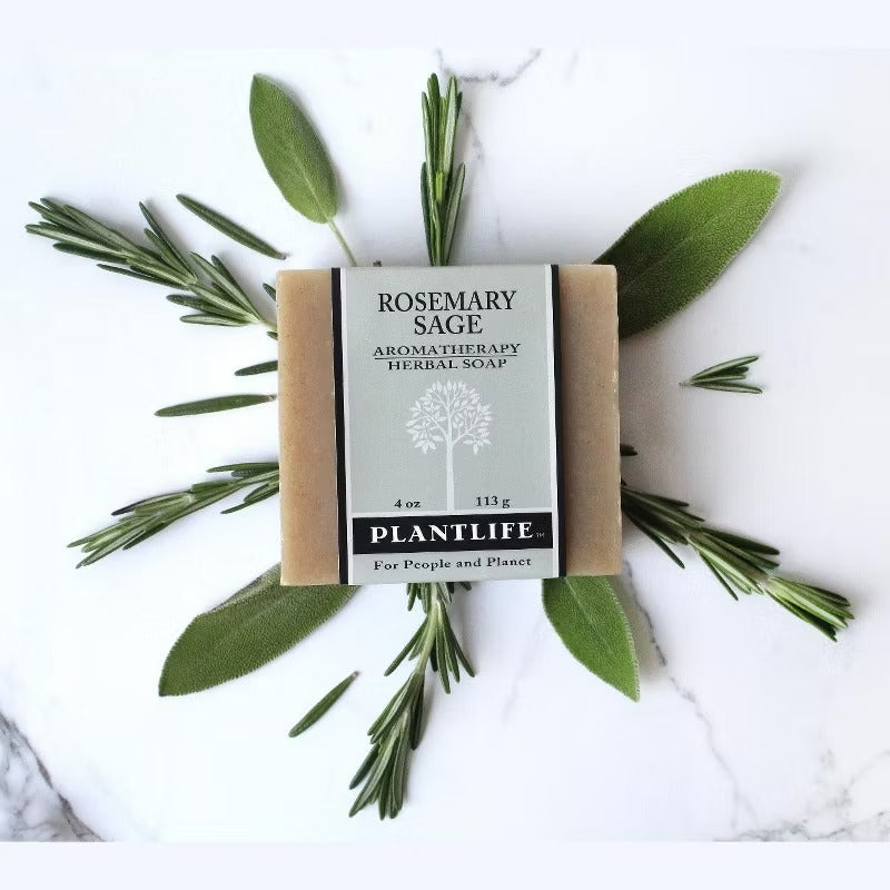 Plantlife Rosemary Sage Bar Soap – Moisturizing, Soothing, Handcrafted, Plant-Based