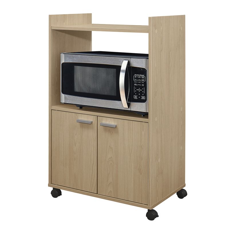 Kings Brand Furniture Ayla 2 -Door Kitchen Microwave Cart