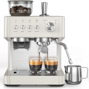 Electactic 20 Bar Espresso Machine with Built-in Grinder