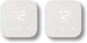 Amazon Smart Thermostat compatible with Alexa for energy-efficient home heating and cooling