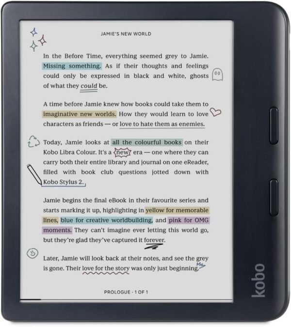 Kobo Libra Colour eReader, 7” Color E Ink