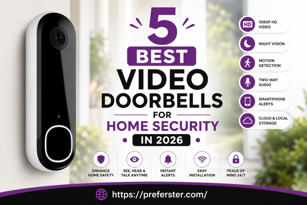 Best video doorbells for home security in 2026 installed on modern front doors