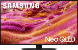 Samsung QN90F Neo QLED smart TV with bright 4K display