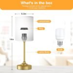 Gold Nightstand Bedroom Lamp