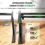 Black 60x28 in Electric Standing Desk