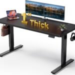 Black 60x28 in Electric Standing Desk