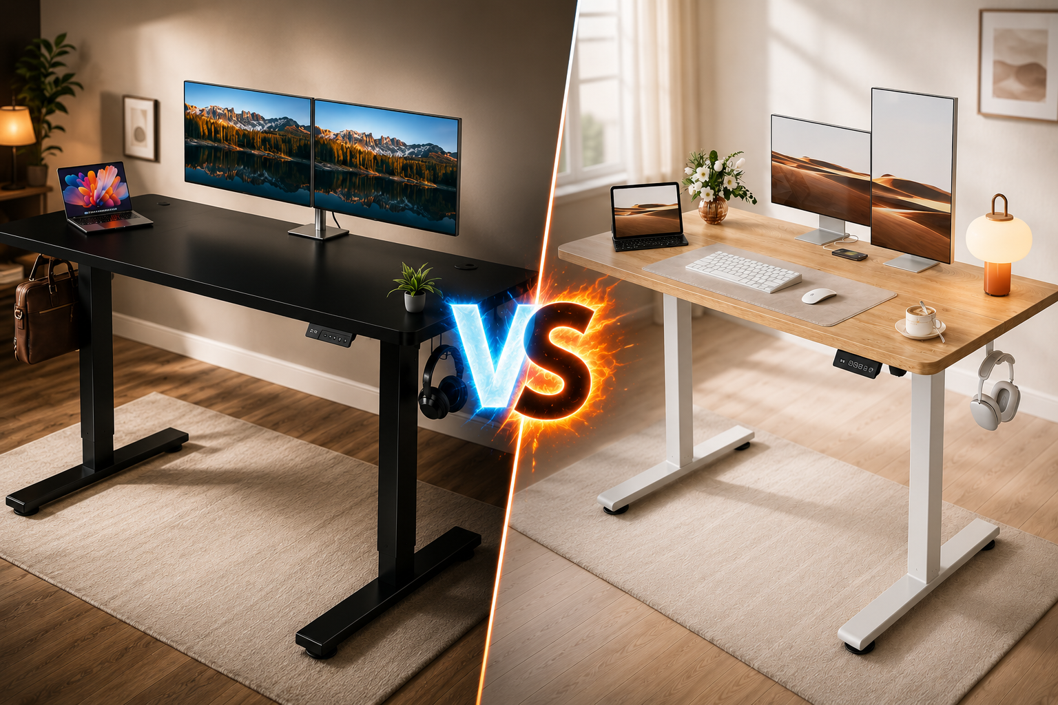 Cubiker 48×24 vs Black 60×28 Electric Standing Desk