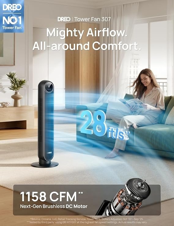 Tower Fan for Bedroom