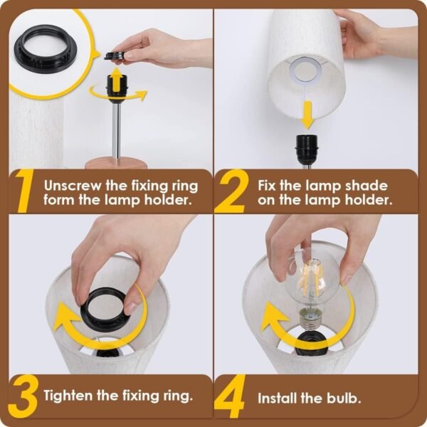 Yarra-Decor Bedside Table Lamp with USB Ports