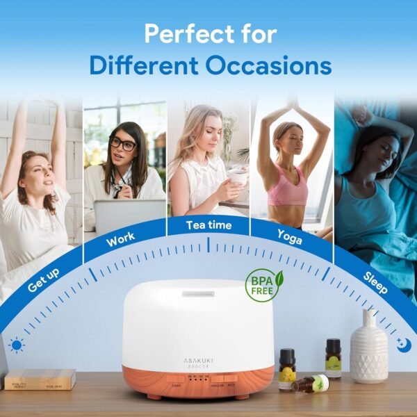 ASAKUKI Essential Oil Diffuser for Home