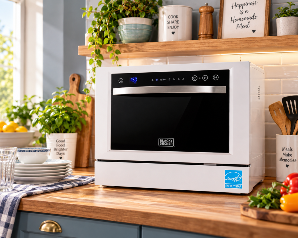 BLACK+DECKER BCD6W Countertop Dishwasher