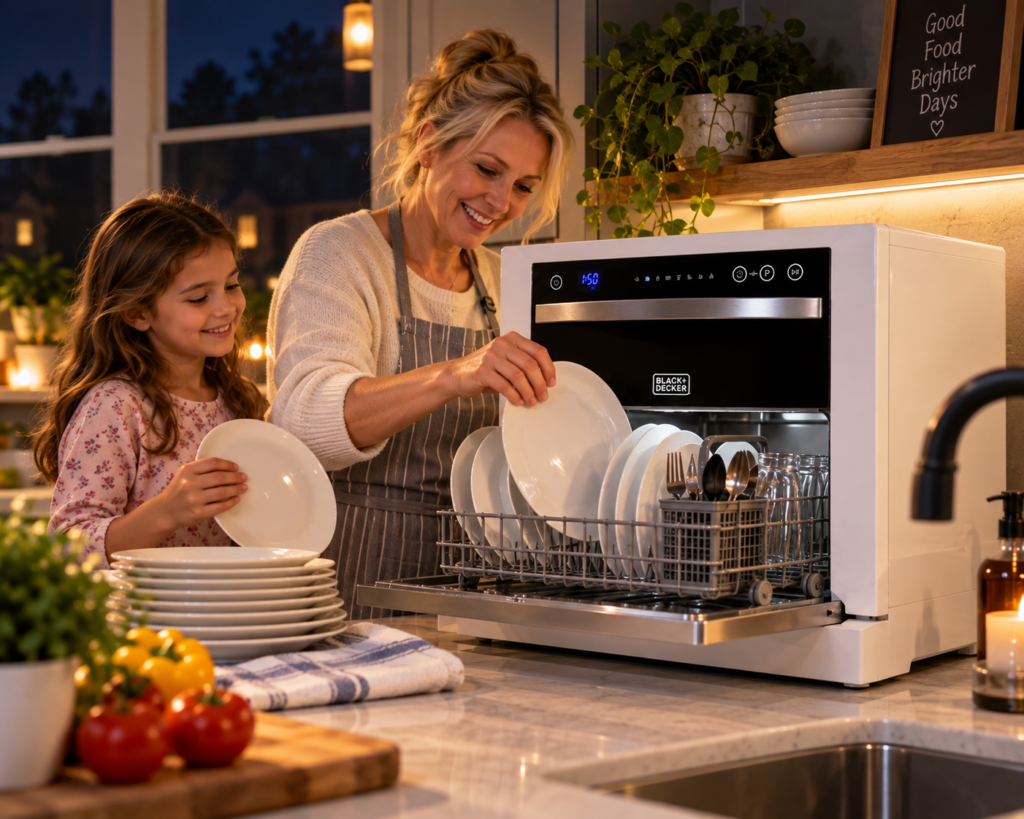 BLACK+DECKER BCD6W Countertop Dishwasher