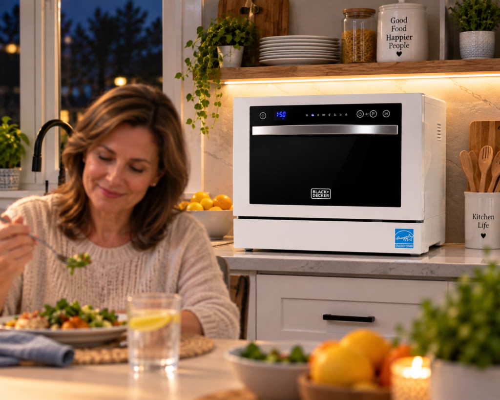 BLACK+DECKER BCD6W Countertop Dishwasher