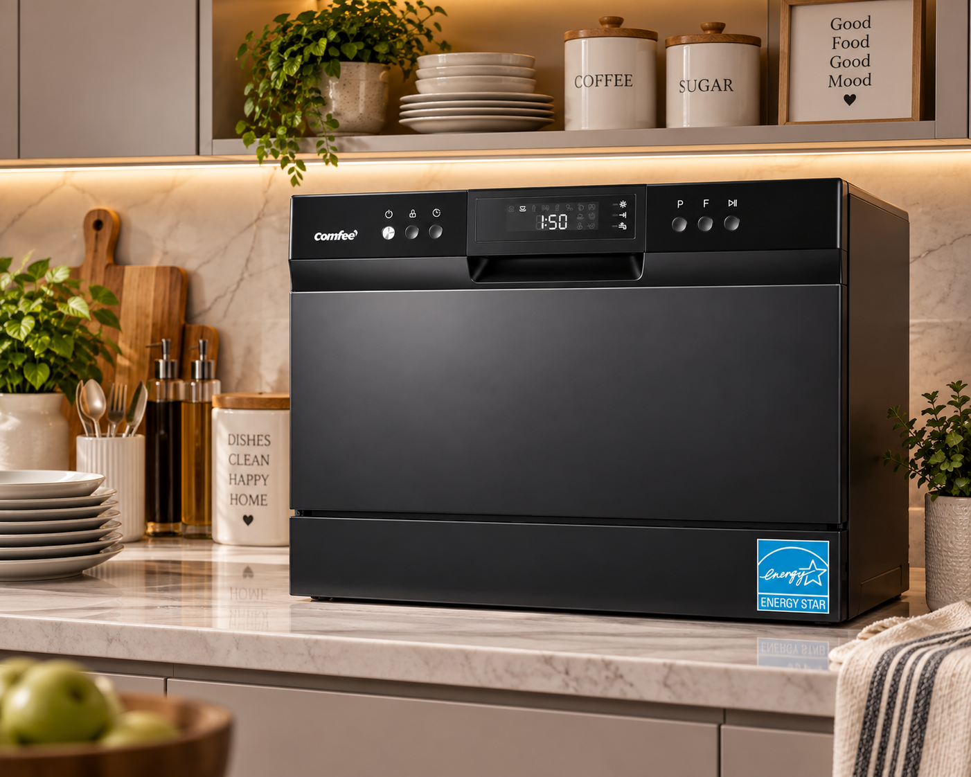 COMFEE’ Countertop Dishwasher