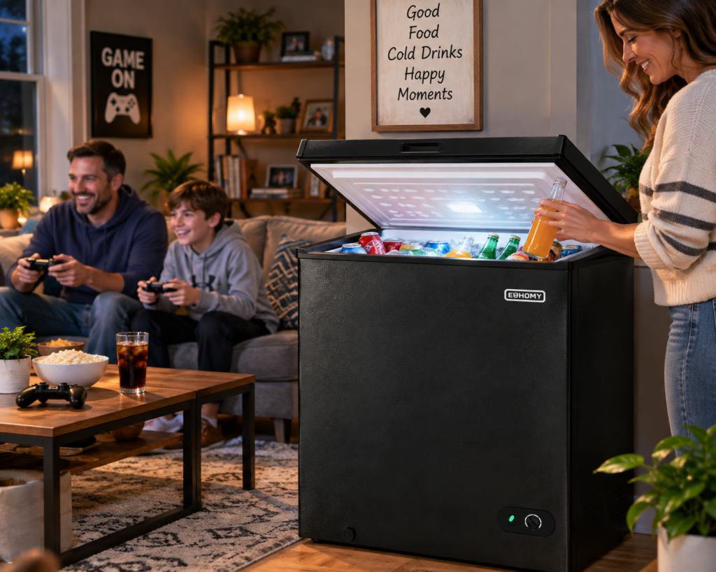EUHOMY 3.5 Cu.Ft Chest Freezer