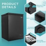EUHOMY 3.5 Cu. Ft. Chest Freezer