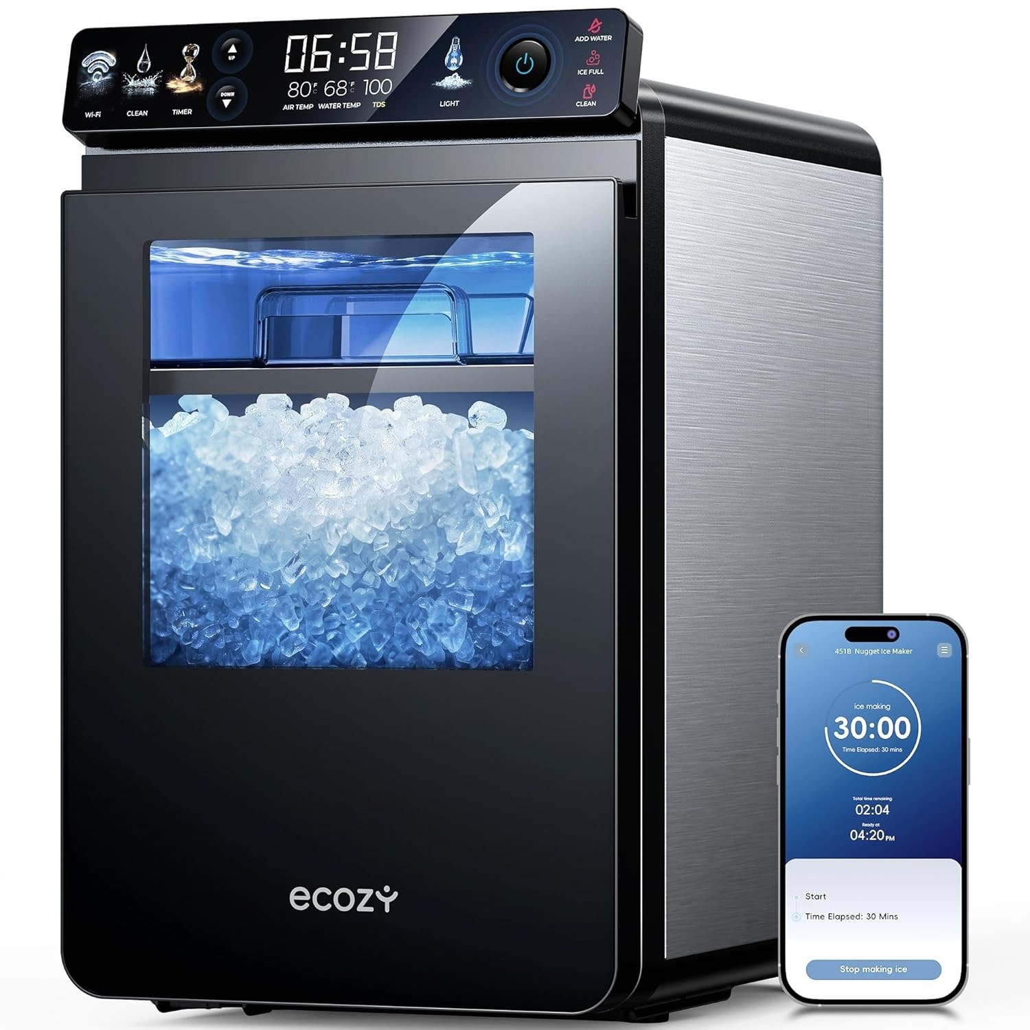 ecozy 44 lbs Nugget Ice Maker